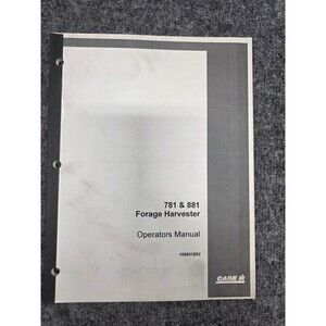 Case 781 & 881 Forage Harvester Operators Manual 1096518R2 OEM